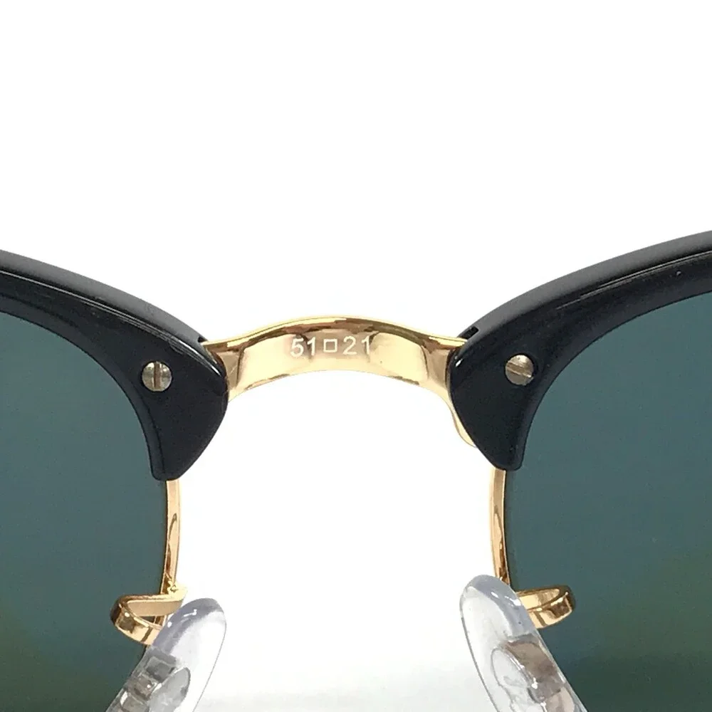 Ray-Ban Sunglasses RB3016 CLUBMASTER 901/58 Black Gold with G-15 Green Polarized
